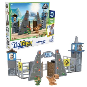 Bilde av Tile Town Jurassic World Park Magnetisk byggesett med 70 deler