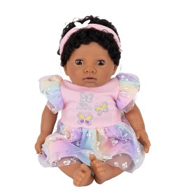 Bilde av Tiny Treasures Dukke med sommerfuglkjole 44 cm