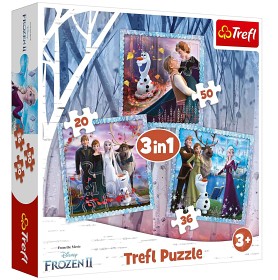 Bilde av Trefl Disney Frozen 2 Puslespill 3i1 (20-36-50-brikker)