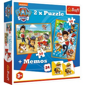 Bilde av Trefl Paw Patrol Puslespill 2i1 og Memo