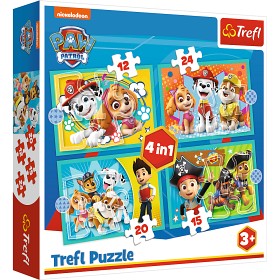 Bilde av Trefl Paw Patrol Puslespill Happy team 4i1 (12-15-20-24)