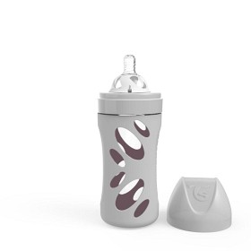 Bilde av Twistshake Anti-Colic Glasflaska 260ml (Pastell Grå)