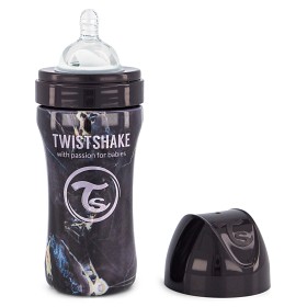 Bilde av Twistshake Anti-Colic Stål 330ml (Marble Black)