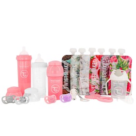 Bilde av Twistshake Bottle Bundle Lära dricka-kit 16 delar (Rosa)