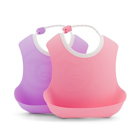Bilde av Twistshake Bib 2-pakning (Rosa /Lila)
