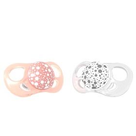 Bilde av Twistshake Napp 0-6 mån 2-pack (Pastell Peach/Vit)