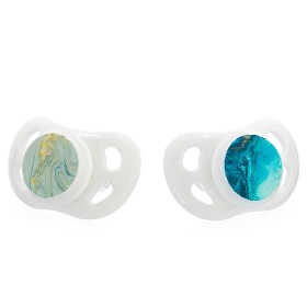 Bilde av Twistshake Napp 0-6 mån 2-pack (Marble Blue Grey)