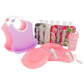 Bilde av Twistshake Servise Bundle Learning Eating Kit 14 Deler (Rosa)