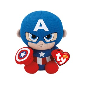 Bilde av TY Marvel Beanie Babies Captain America 15,5 cm