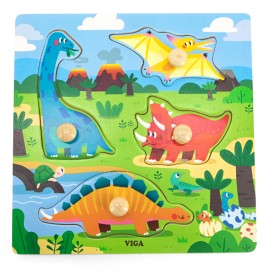 Bilde av VIGA Knottespill Dinosaur