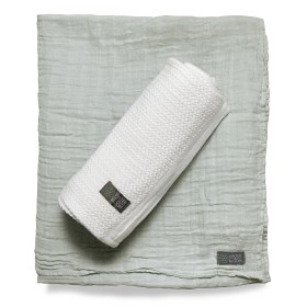 Bilde av Vinter & Bloom Soft Grid + Muslin EKO 2-pakning (Hvit/Grønn)