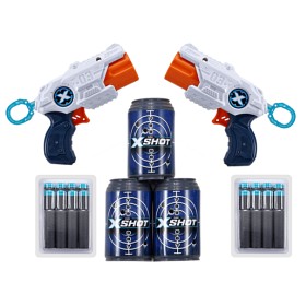 Bilde av X-shot MK 3 Dubbla dartpistoler med burkar