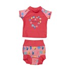 Color Kids Edy mini shorts set AOP 40+ (Pink lemonade)