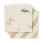 Done By Deer Burp cloth 2-pack Celebration (Sand)
