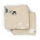 Done By Deer Burp Cloth 2-pack Tiny Farm (Sand)