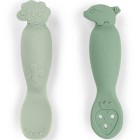 Done By Deer Learning spoon set Tiny farm Green