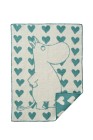 Klippan Yllefabrik Ullfilt Moomin Heart (Blue)