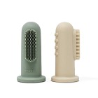 Mushie Finger Tannbørste 2-p (shifting Sand/Cambridge Blue)