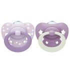 NUK First Choice Classic Day & Night Silikonsmokk 0-6m (Purple)