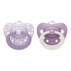 NUK First Choice Classic Day & Night Silikonsmokk 6-18m (Purple)