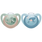 NUK First Choice Silikonsmokk 18-36m 2-pack (Turtle/Whale)