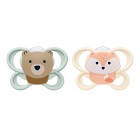 NUK Perfect Match Air Silikonsmokk 0-2m 2-pack (Fox/Bear)
