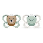 NUK Perfect Match Air Silikonsmokk 0-6m 2-pack (Bear/Frog)