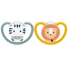 NUK Perfect Match Air Silikonsmokk 6-18m 2-pack (Zebra/Lion)