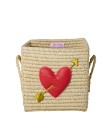 Rice Oppbevaringskurv med håndtak S (Heart)