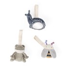 Sebra Babygym-leker 3-pack (Dusty Green)
